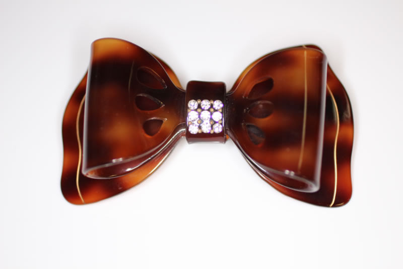 Handmade Barrette - Swarovski - Shell - 9cm