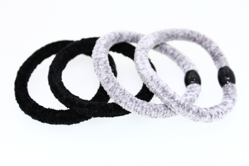 Thick Chenille Elastics x4 - Various Colours