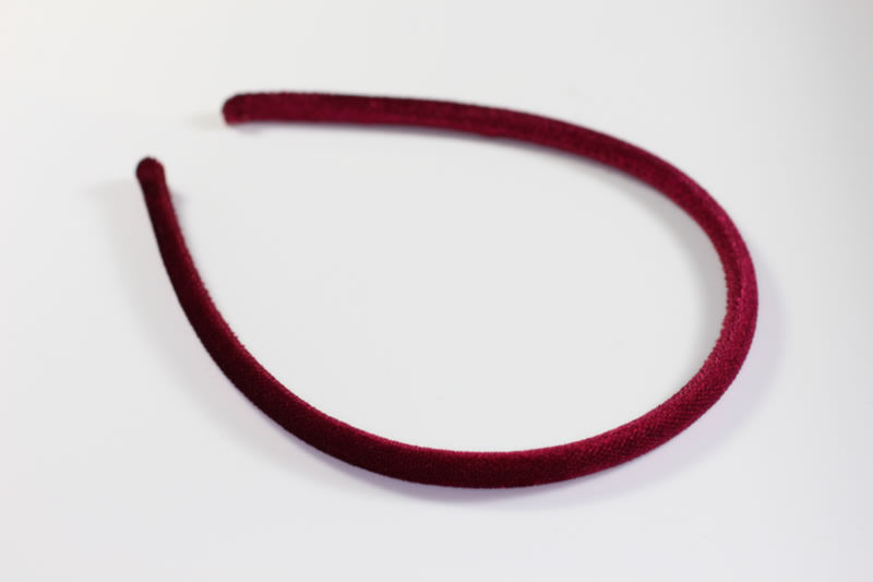 Stitched Velvet Headband - 8mm - Various Colours