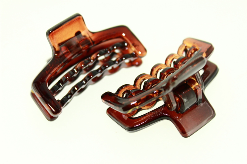 4cm Wavy Edge Claw Clip x2 - Various Finishes