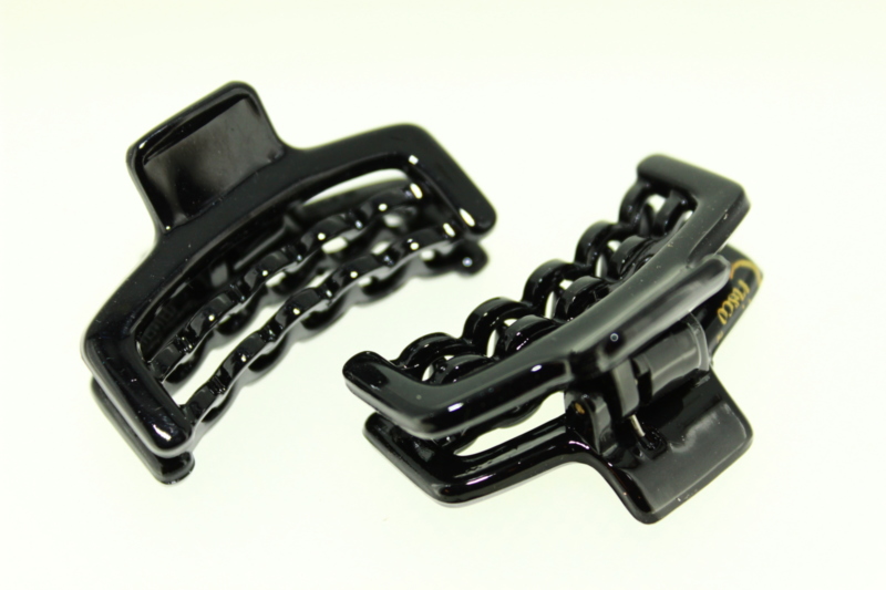 4cm Wavy Edge Claw Clip x2 - Various Finishes