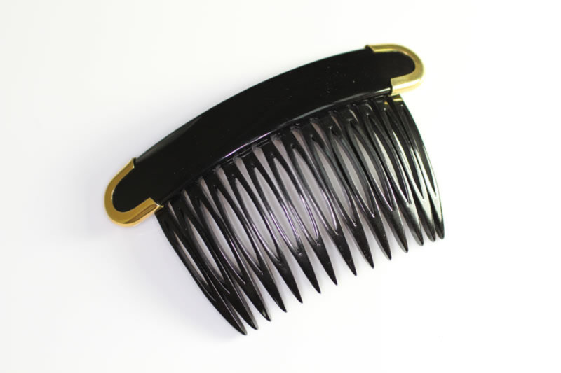 6cm Handmade Side Comb Gold Edge