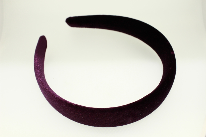 Stitched Velvet Low Padded Headband - 25mm