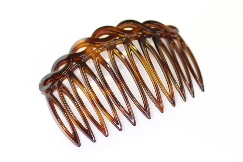 7cm Open Twisted Top Side Comb - Various Finishes