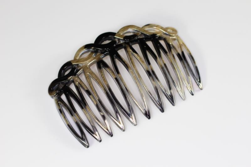 7cm Open Twisted Top Side Comb - Various Finishes