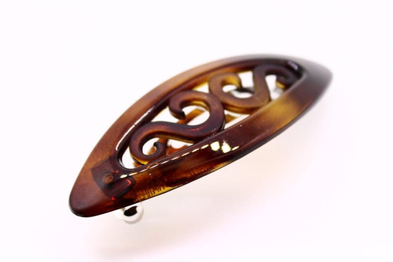 9cm Swirl Barrette Matt & Shiny Finish