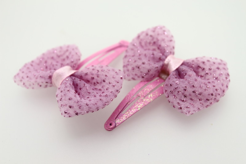 4cm Sparkle Bow Sleepins x2