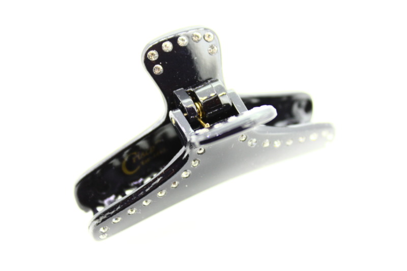 6cm Shell Classic Closed Claw Clip with Crystals