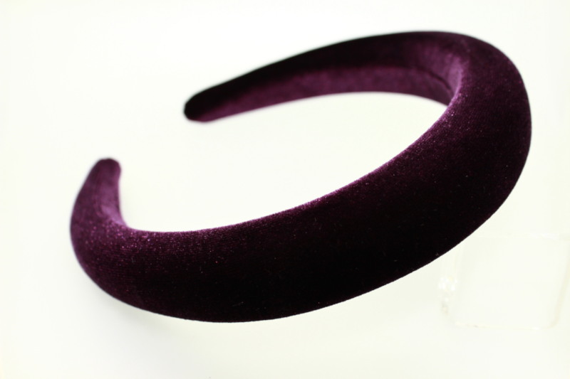 High Padded Velvet headband - 25mm