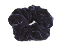 Large Velvet Scrunchie - Navy