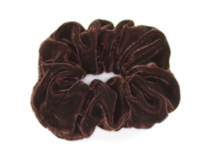 Large Velvet Scrunchie - Brown