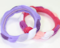 Pink & Purple Twist Snag Free Elastic x2