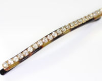 Handmade Bobby Pin - Tortoiseshell with Swarovski Stones - 6.5cm