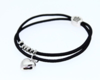 Luxury Double Elastic with Heart & Beads