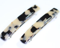 7cm Handmade Barrette x2 - 6cm Auto Fitting