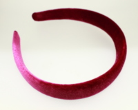 Stitched Velvet Low Padded Headband - 25mm