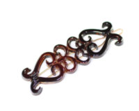 6cm Open Filigree Barrette - Shell