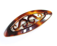 9cm Open Swirl Barrette - Shell