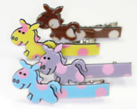 4.5cm Handmade Croc Clip with Pony