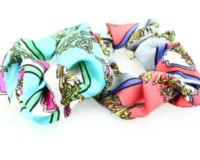 Satin Printed Scrunchie x2