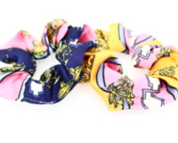 Satin Printed Scrunchie x2