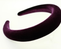 High Padded Velvet headband - 25mm