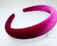 High Padded Velvet headband - 25mm