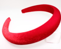 High Padded Velvet headband - 25mm