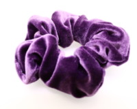 Large Velvet Scrunchie - Aubergine