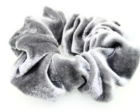 Large Velvet Scrunchie - Grey